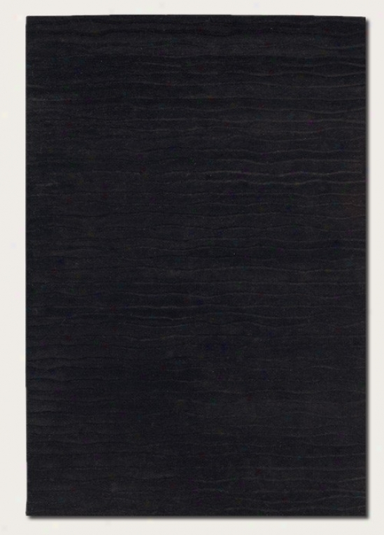 5'6&quot X 8' Area Rug Hand Crafted Contemporary Style In Ebony