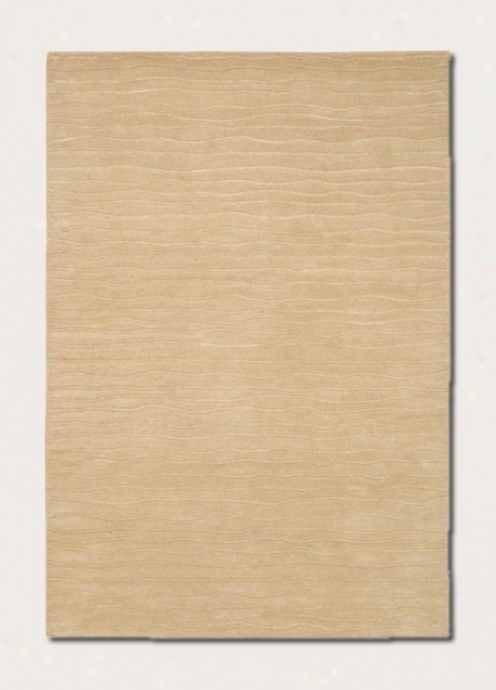 5'6&quoot X 8' Area Rug Hand Crafted Contemporary Style In Beige