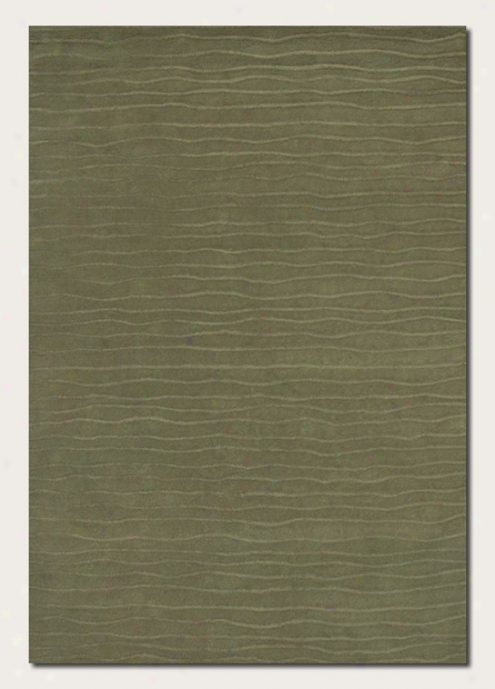 5'6&quot X 8' Area Rug Hand Crafted Contemporary Style In Prudent Green