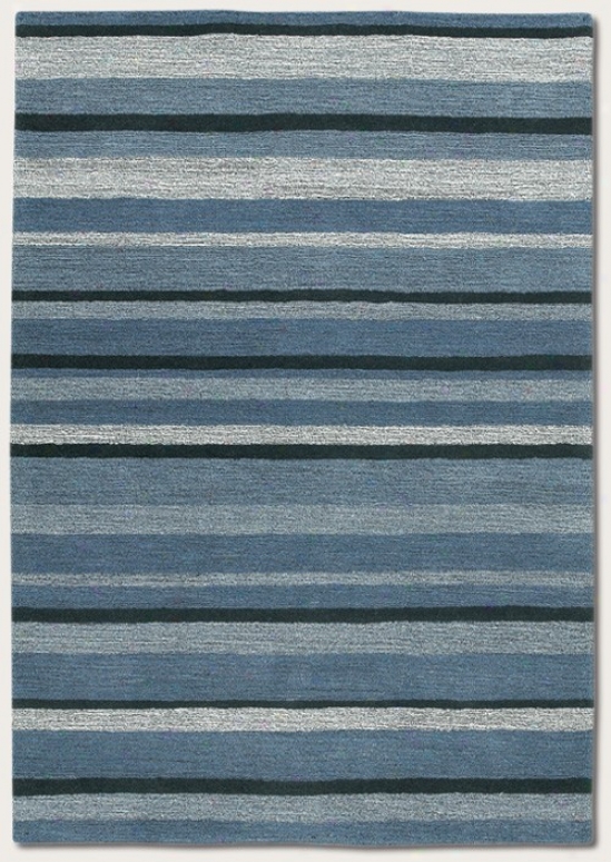 5'6&quot X 8' Region Rug Striped Design In Dust Blue