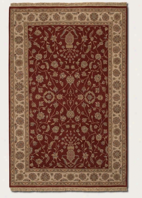 5'6&quot X 8'9&quot Area Rug Classic Persian Pattern In Red