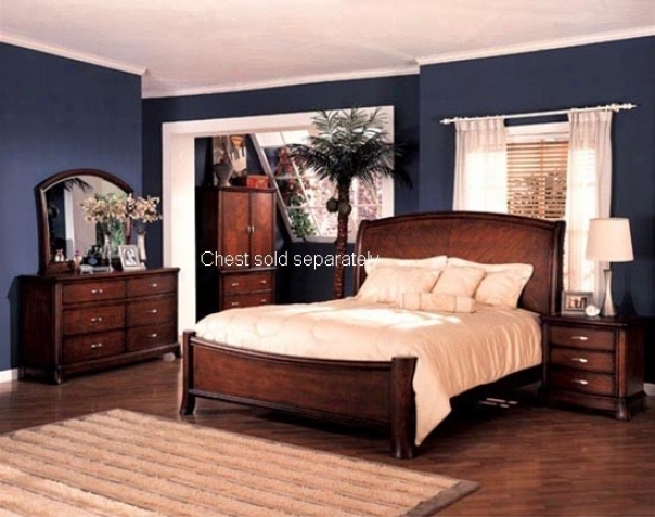 5pc Soho Style Hardwoods Oriental King Size Bed Com0lete Bedroom Ser