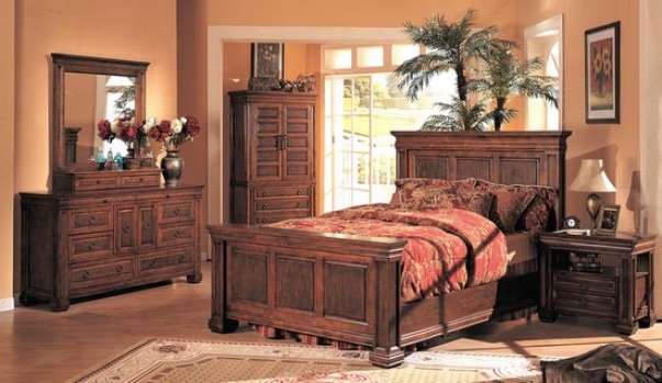 5pc Westminster Hardwoods California King Size Layer Complete Bedroom Set