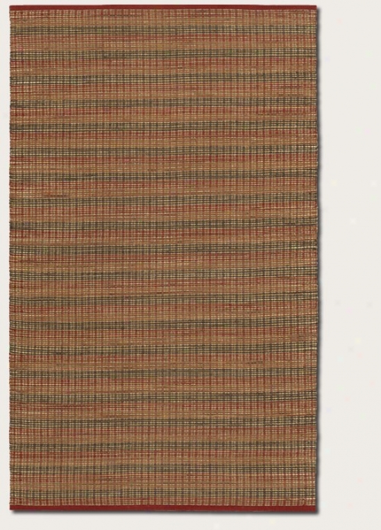 6' X 9' Area Rug Contemporary Style In Crimson Color