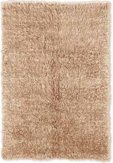 6' X 9' Flokati Area Rug - 100% Wool Tan Color