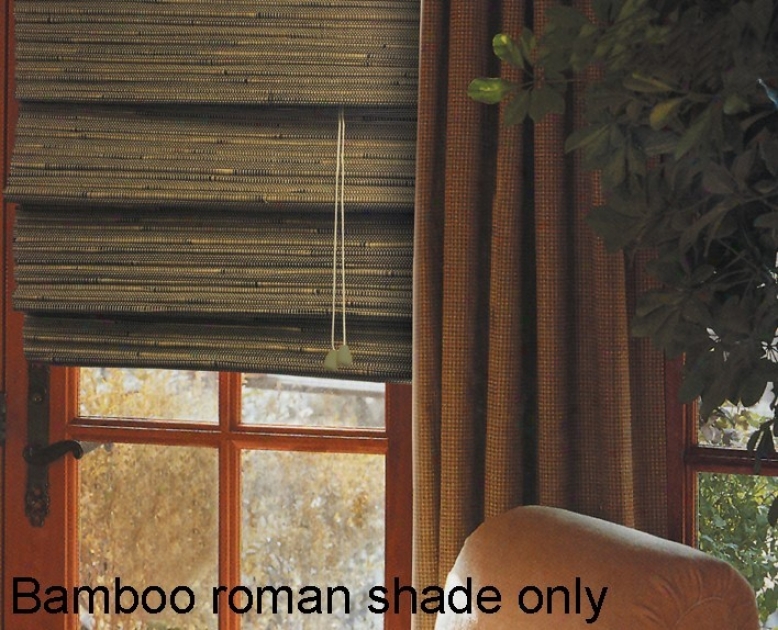 60&quotw Bamboo Window Handling Noble Shade In Green Tea Finish