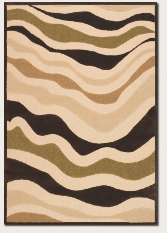 6'3&quot X 9'2&quot Area Rug Contemporary Gnomon  In Sand And Brown