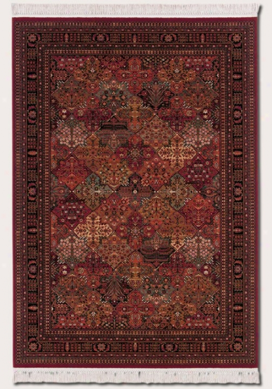 6'6&quot X 10'1&quot Area Rug Classic Persian Pattern In Antique Red