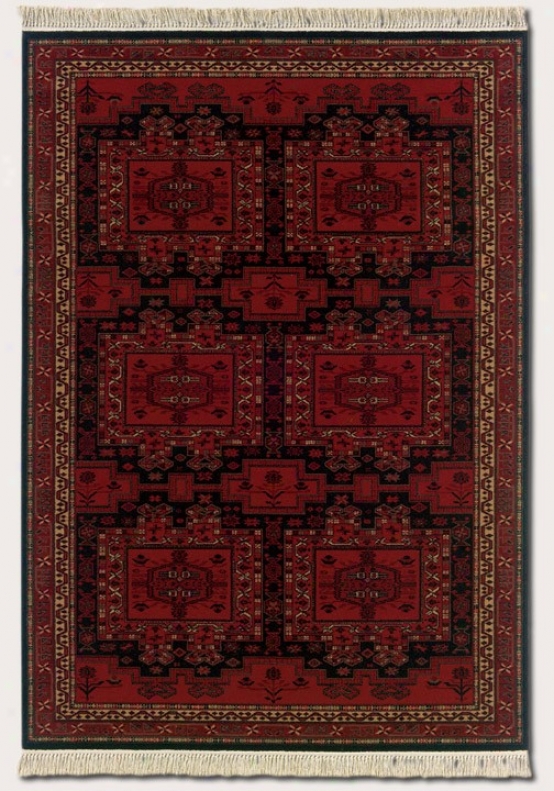 6'6&quot X 10'1&quot Area Rug Classic Persian Pattern In Brick Red