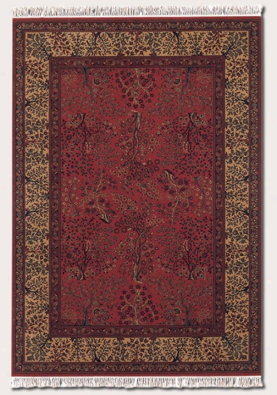 6'6&quot X 10'1&quot Area Rug Persian Pzttern In Red And Beige