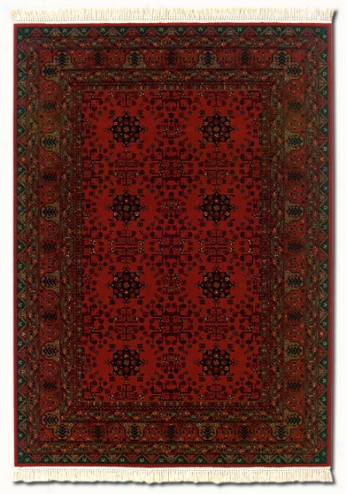 6'6&quoy X 10'1&quot Kashimar Afghan Red Classic Persian Design Area Rug