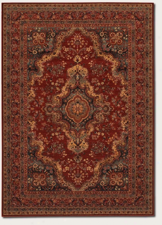 6'6&quot X 9'10&quot Area Rug Classic Persian Pattern In Burgundy