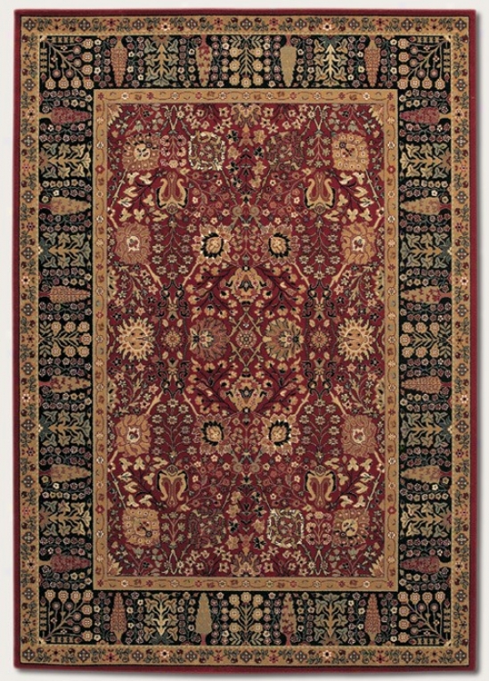 6'6&quot X 9'10&quot Area Rug Classic Persian Pattern In Persian Red