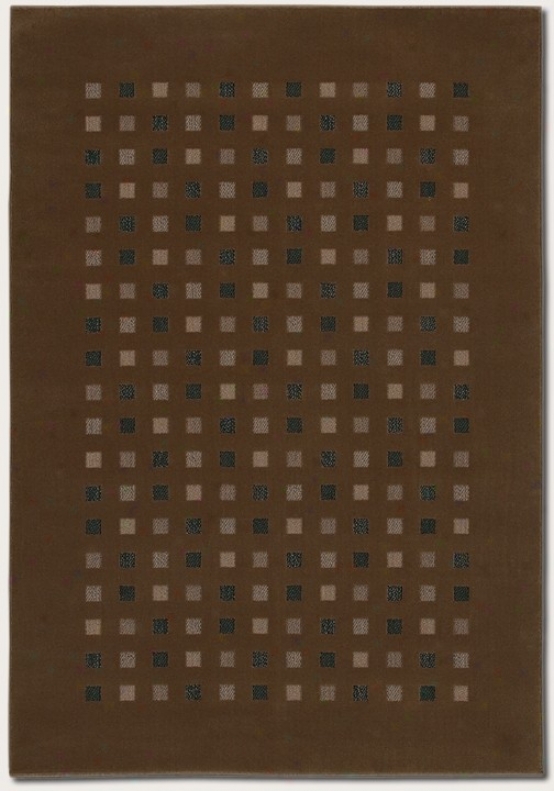 6'6&quot X 9'6&quot Area Rug Contemporary Style In Coffee Color