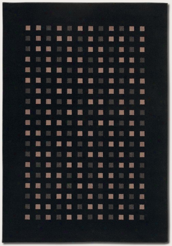 6'6&quot X 9'6&quot Area Rug Contemporary Style In Black Color