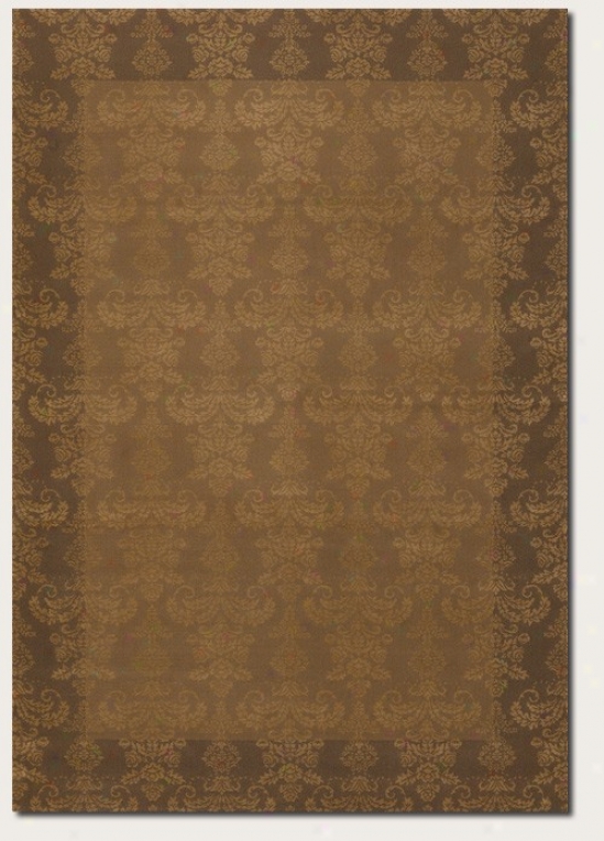 6'6&quot X 9'6&quot Area Rug Damask Pattern In Beige Color