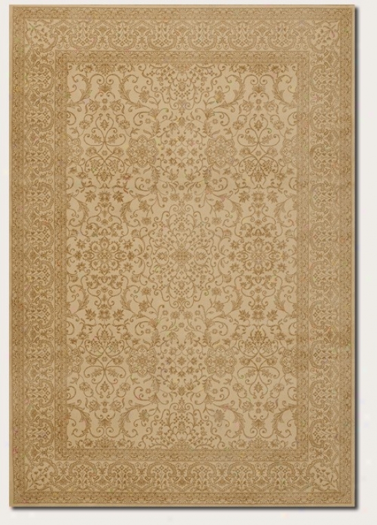 6'6&quot X 9'6&quuot Area Rug Persian Floral Pattern In Ivory