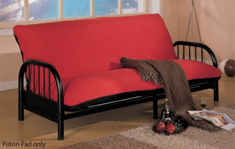 6&quot Thickness Futon Pad Mattress - Red And Black