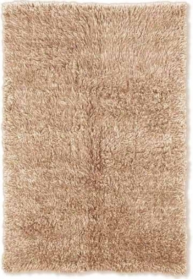 7' X 10' Flokaati Area Rug - 100% Wool Tan Color