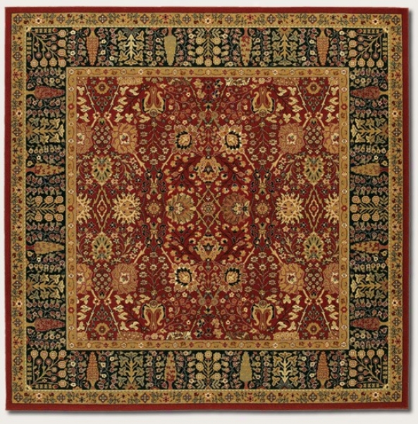 7'10&quot Adjust Area Rug Classic Persian Pattern In Persian Red
