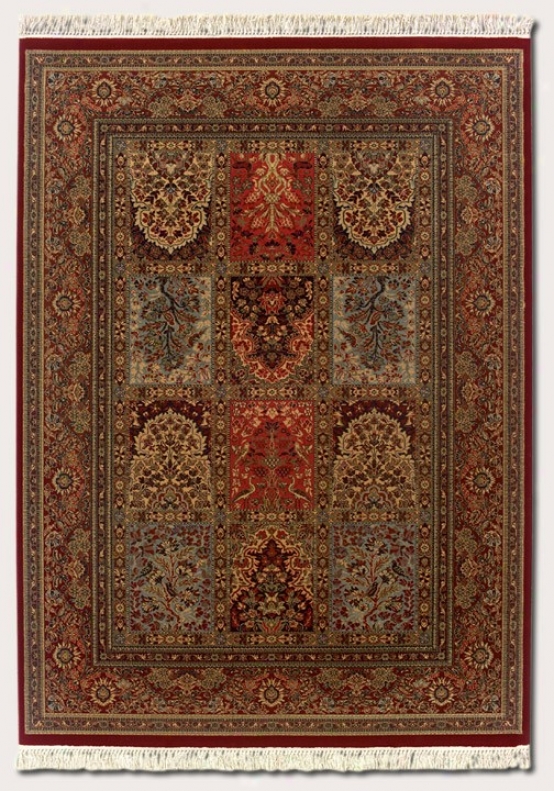 7'10&quot X 10'3&quot Area Rug Classic Persian Pattern In Burgundy Brown