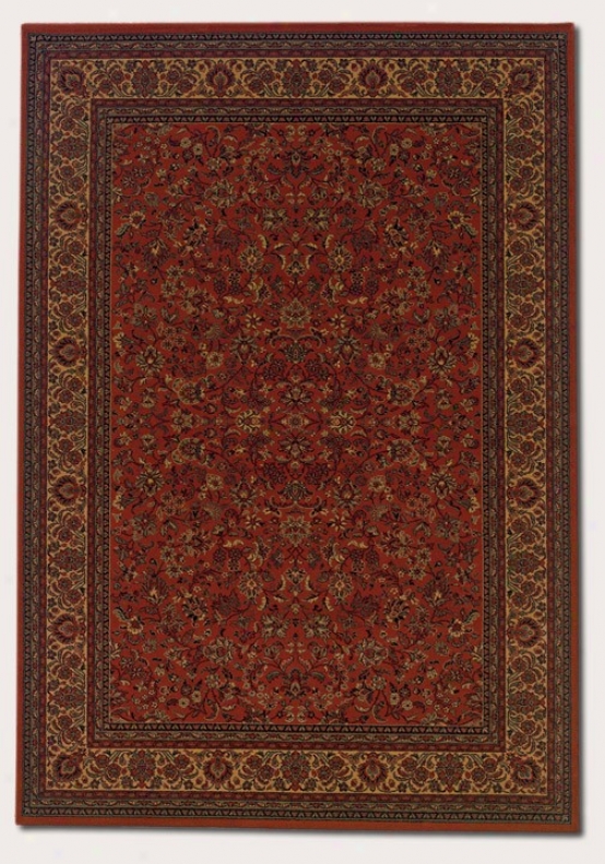 7'10&quot X 11'2&quot Yard Rug Classic Persian Pattern In Rust Red