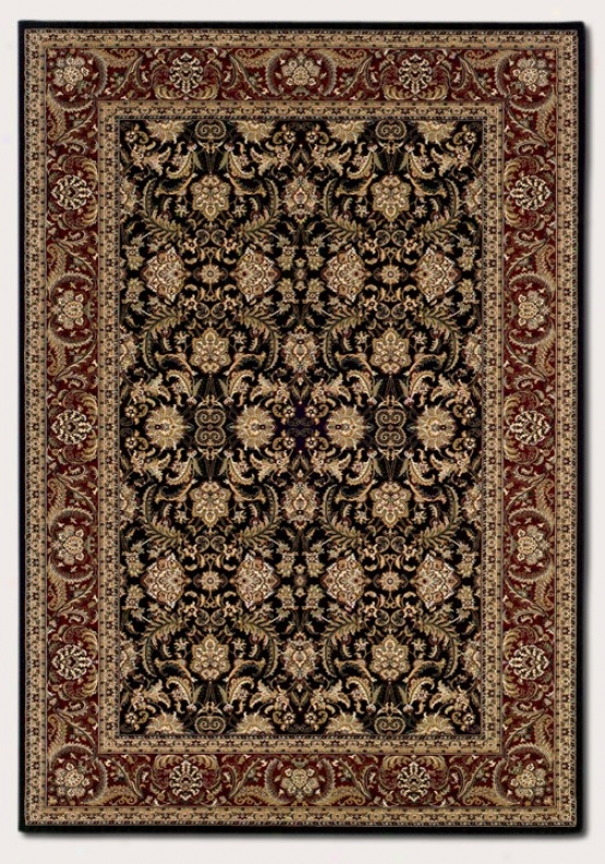 7'10&quot X 11'2&quot Area Rug Classic Persian Pattern In Black Anr Burgundy