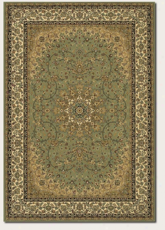 7'10&quot X 11'2&quot Area Rug Classic Persian Pattern In Sage