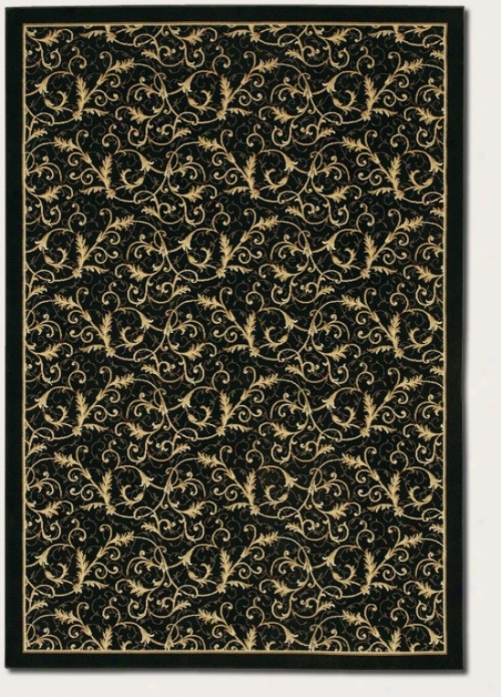 7'10&quot X 11'2&quot Area Rug Gold Volute Fern Design In Murky Color