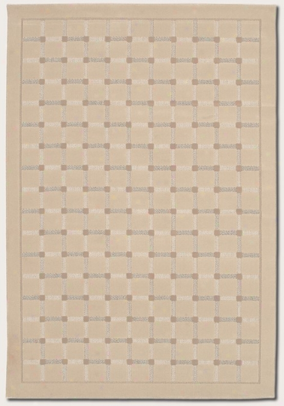 7'10&quot X 11'2&quot Region Rug Grid Pattern In Sand Color