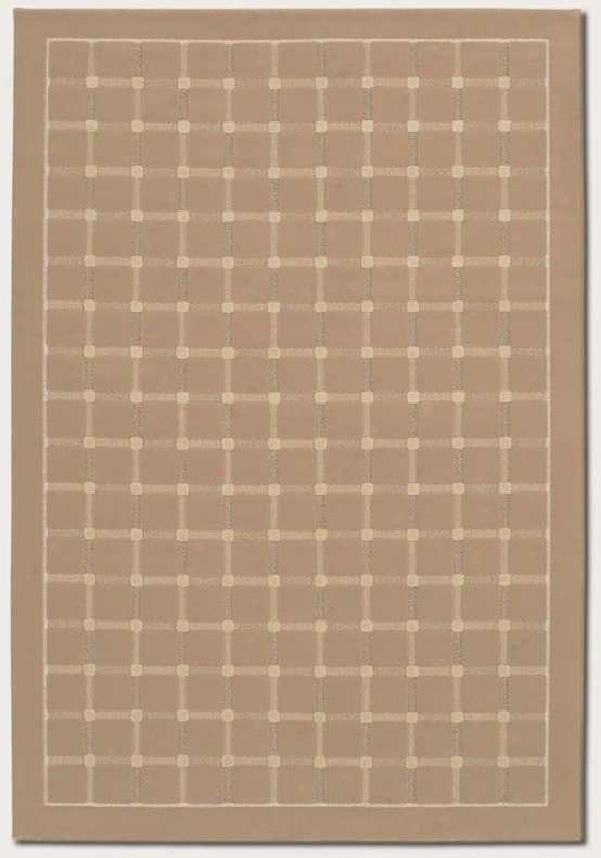 7'10&quot X 11'2&quot Area Rug Grid Imitate In Sahara Tan Color