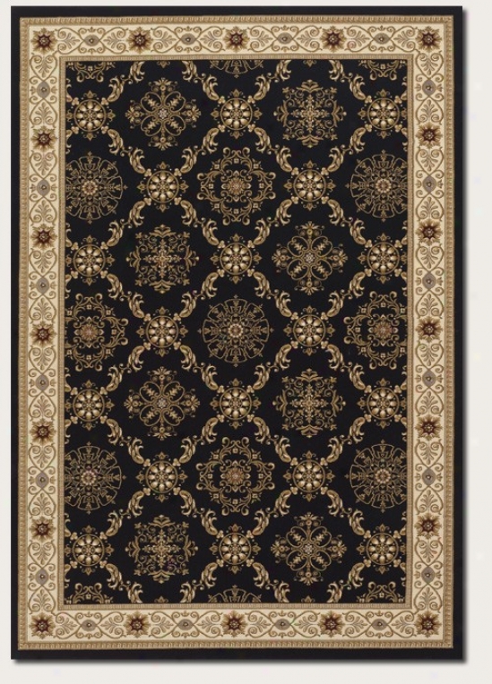 7'10&quot X 11'2&quot Area Rug Persian Diamond Pattern In Black