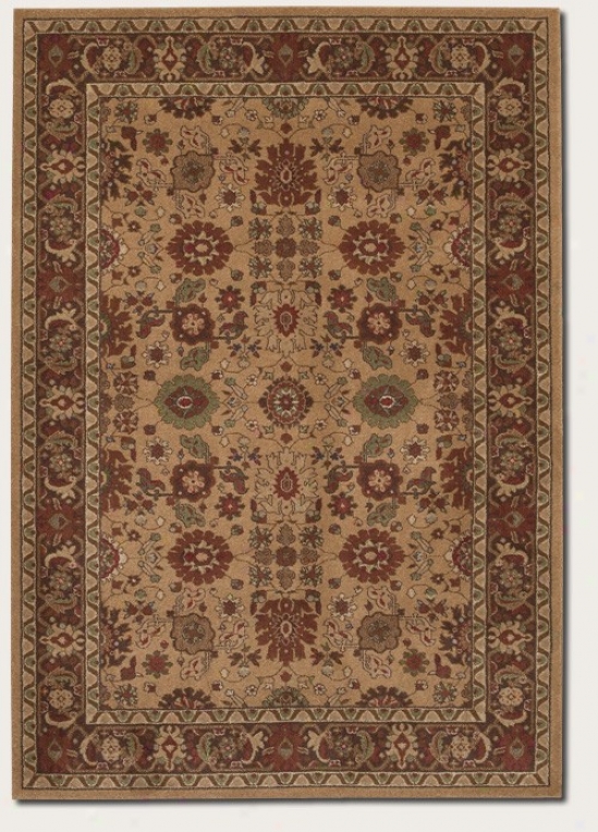 7'10&quot X 11'2&quot Area Rug Persian Pattern In Tan And Chocolate