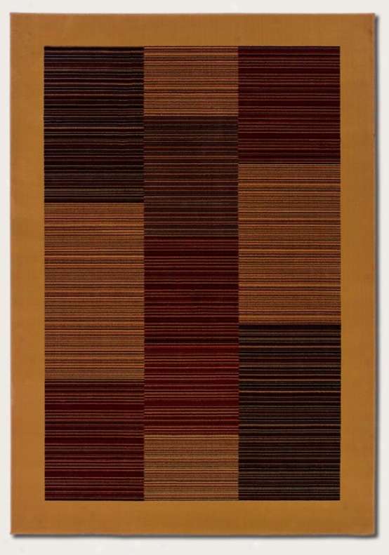 7'10&quot X 11'2&quot Area Rug Slender Stripe Figure With Camel Border