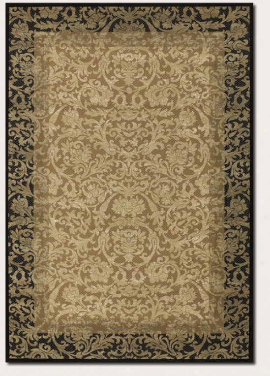 7'10&quot X 11'2&quot Area Rug Tapestry Pattern In Gold And Black
