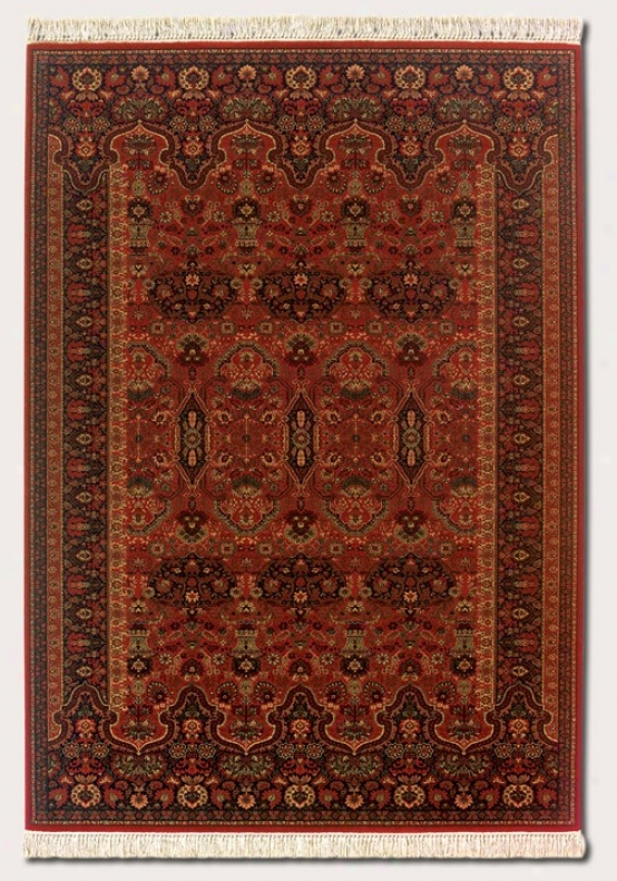 7'10&quot X 11'4&quot Area Rug Persian Pattern In Brick Red Color