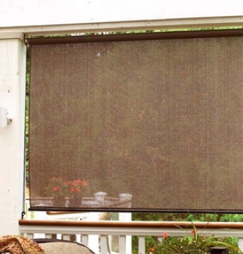 72&quotw Window Sun Shade In Montecito Espresso Color Fabric