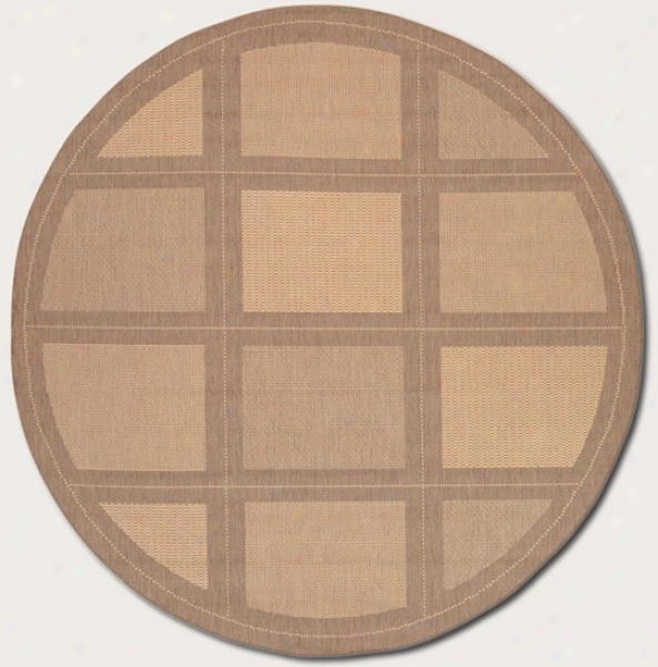 7'6&quot Round Area Rug Contemporary Grid Design In Essential