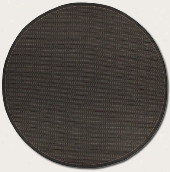 7'6&quot Round Area Rug Contemporary Stylw In Black And Cocoa Color