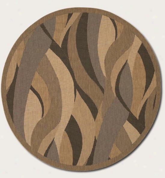 7'6&quot Round Area Rug Wave Design In Regular And Black