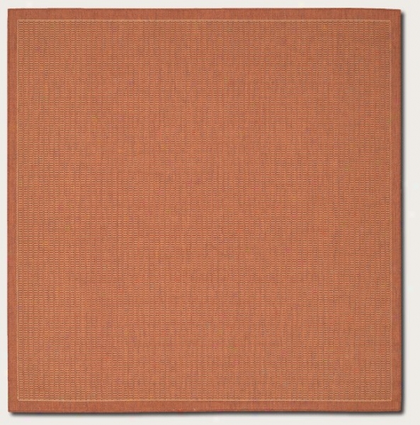 7'6&quot Square Area Rhg Conteemporary Style In Terra-cotta Color