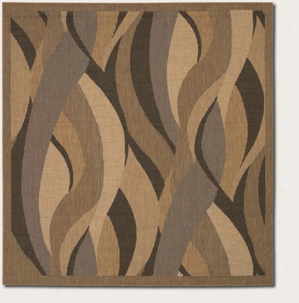 7'6&quot Square Area Rug Beckon Design In Natural And Black