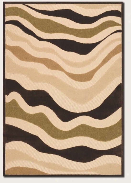 7'6&quot X 10'9&quot Area Rug Contemporary Style In Sand And Brown