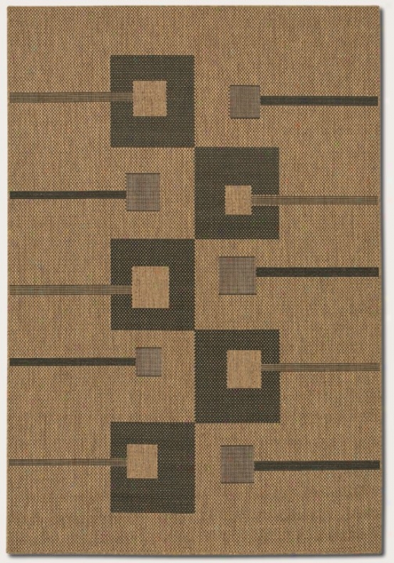 7'6&quot X 10'9&quot Area Rug Contemporary Style In Natural And Black