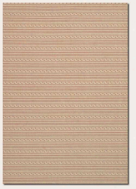 7'6&quot X 10'9&quot Area Rug Striped Pattern In Cream And Red