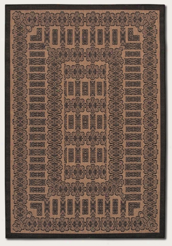 7'6&quot X 10'9&quot Area Rug Transitional Style In Cocoa And Black Color