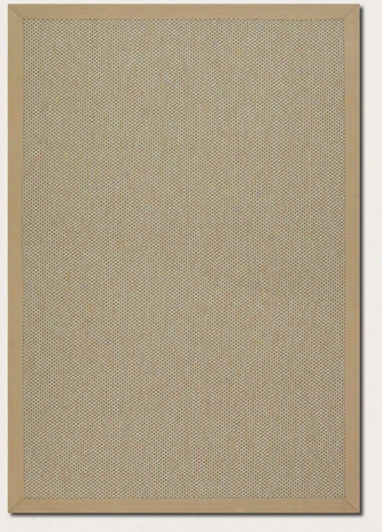 7'6&quot X 10'9&quot Area Rug With Border In Cream Denim Color