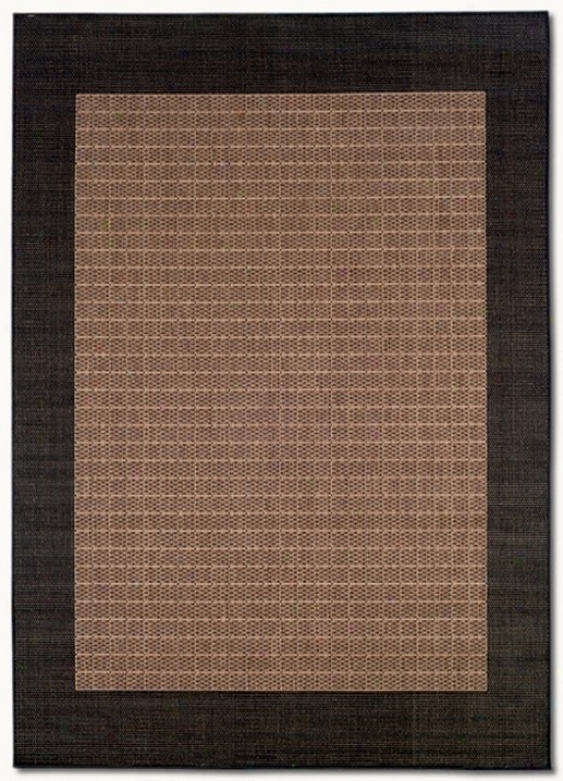 7'6&qiot X 10'9&quoy Checkered Field Cocoa Black Indoor/outdoor Area Rug