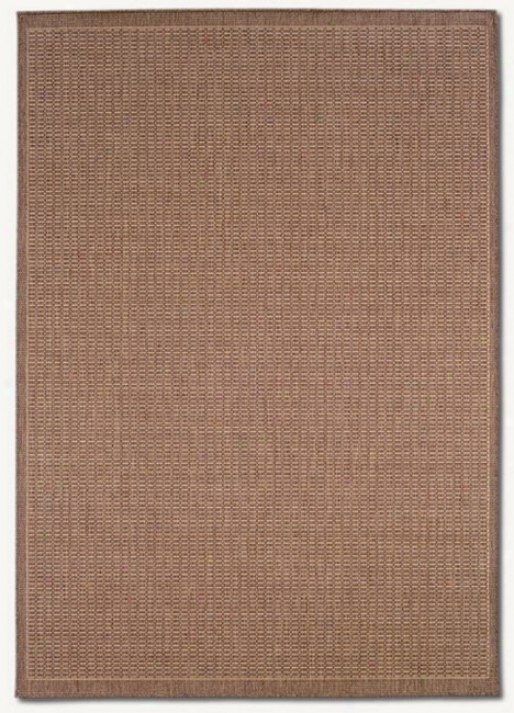 7'6&quot X 10'9&quot Saddle Stitch Cocoa Natural Indoor/outdoor Area Rug