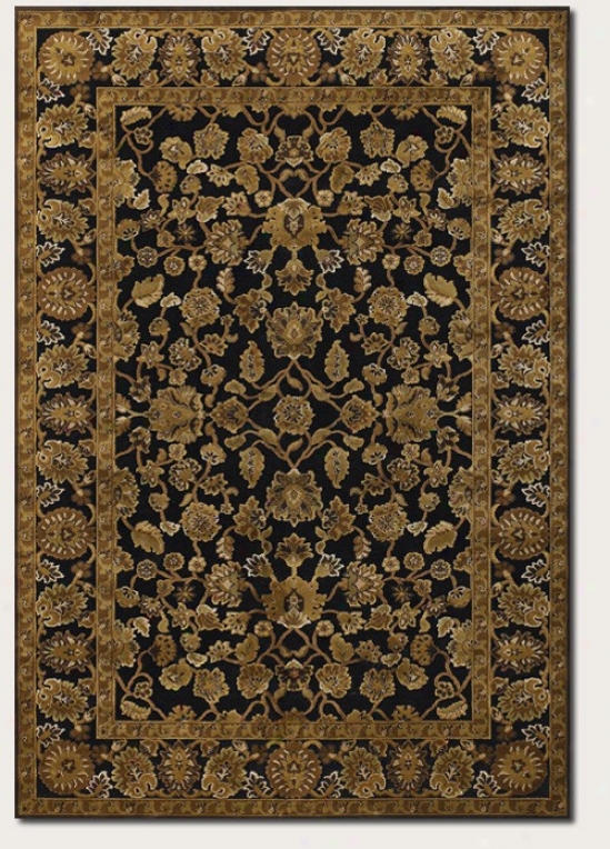 7'6" X 11'2" Area Rug Traditional Floral Pattern In Antique Brass